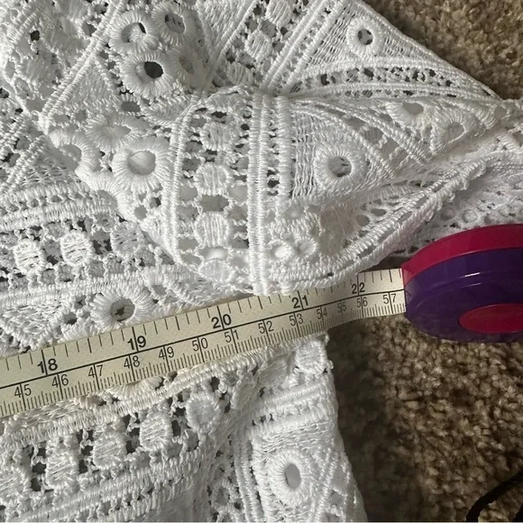 Ruby Rd. White Lace Cardigan Cover Up Top Women's Sz. Medium - Picture 5 of 5